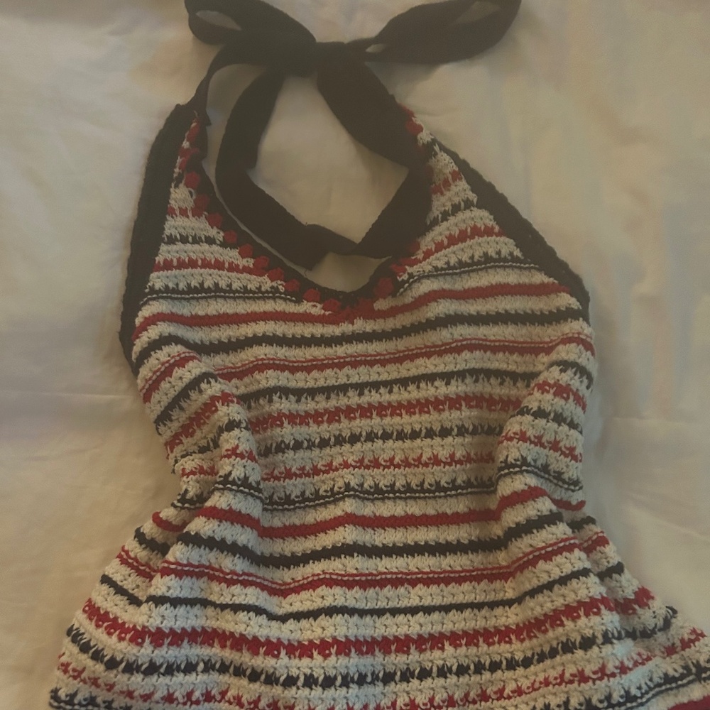 patriotic crochet halter
